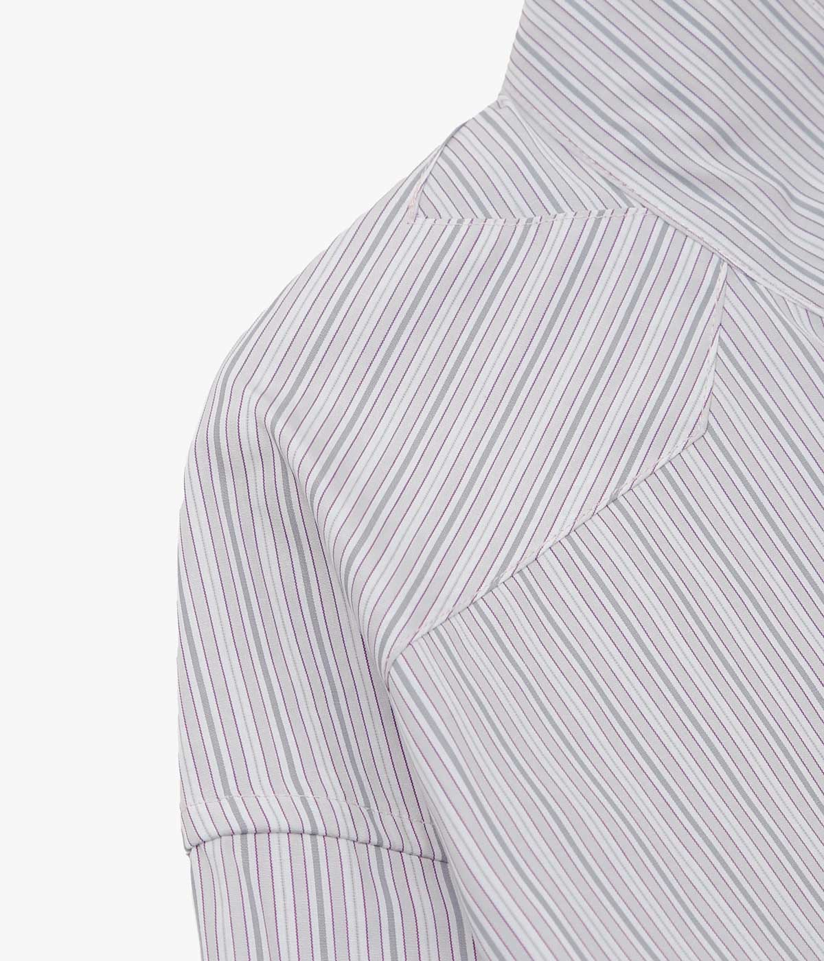 ANSNAM ''EX SHIRT｜DEADSTOCK'' (GREY×PINK STRIPE)