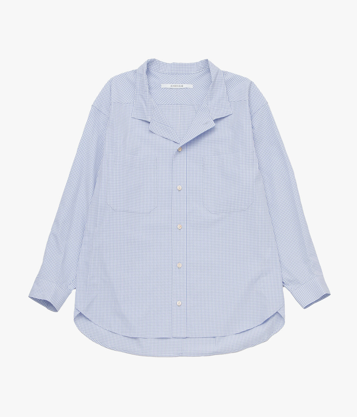 ANSNAM ''EX SHIRT｜DEADSTOCK'' (LIGHT BLUE GINGHAM CHECK)