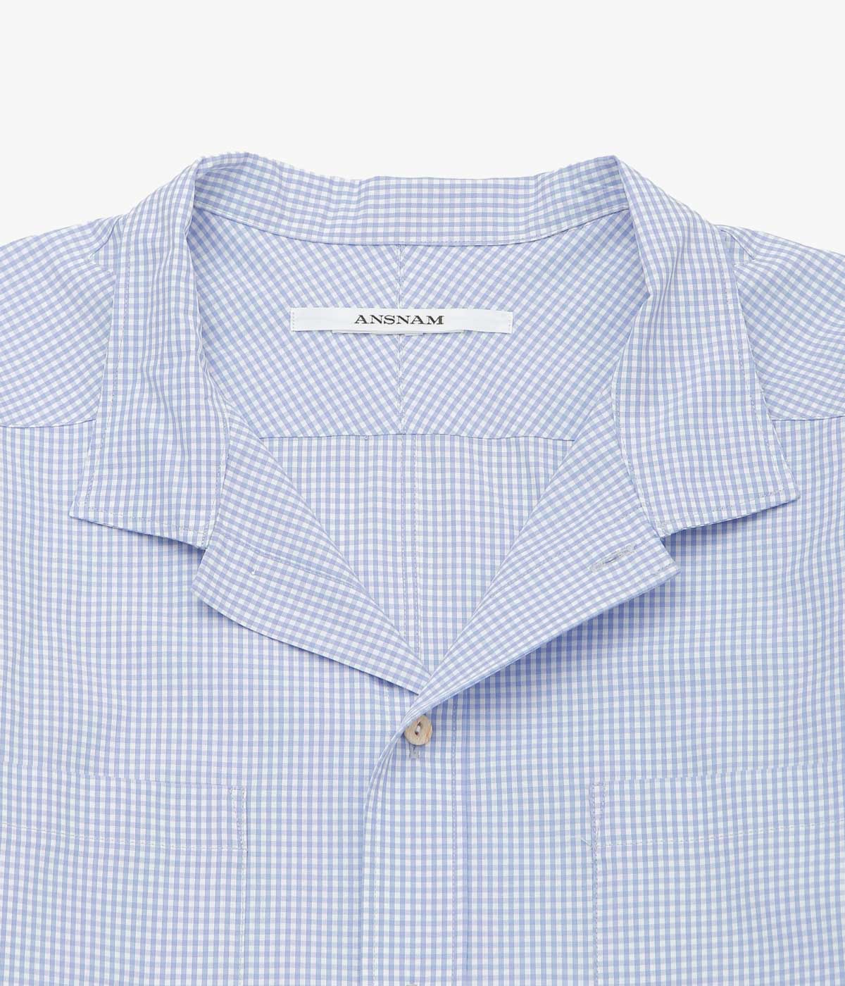 ANSNAM ''EX SHIRT｜DEADSTOCK'' (LIGHT BLUE GINGHAM CHECK)