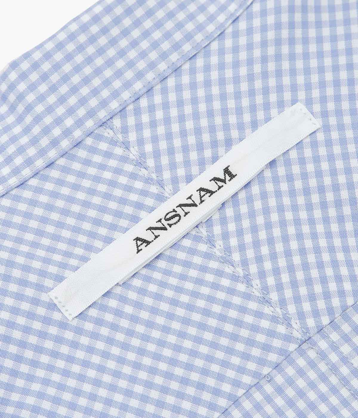 ANSNAM ''EX SHIRT｜DEADSTOCK'' (LIGHT BLUE GINGHAM CHECK)