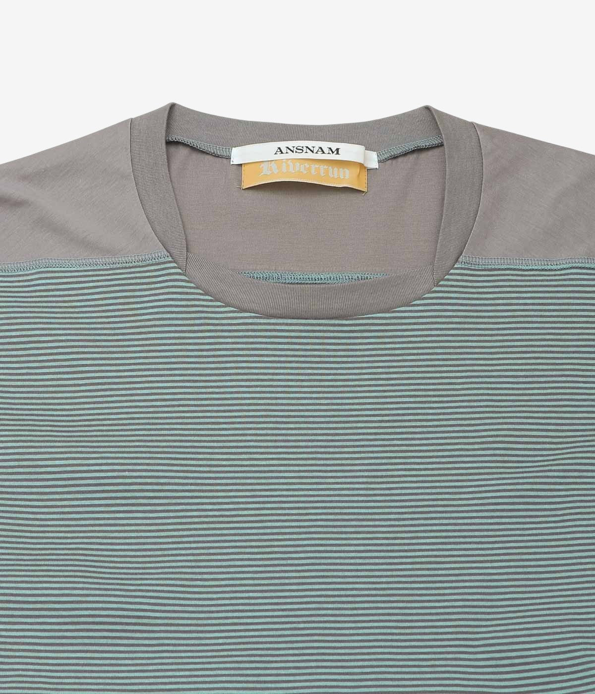ANSNAM riverrun Marine Border ピンク ANSNAM | riverrun NECK L⁄S 3,