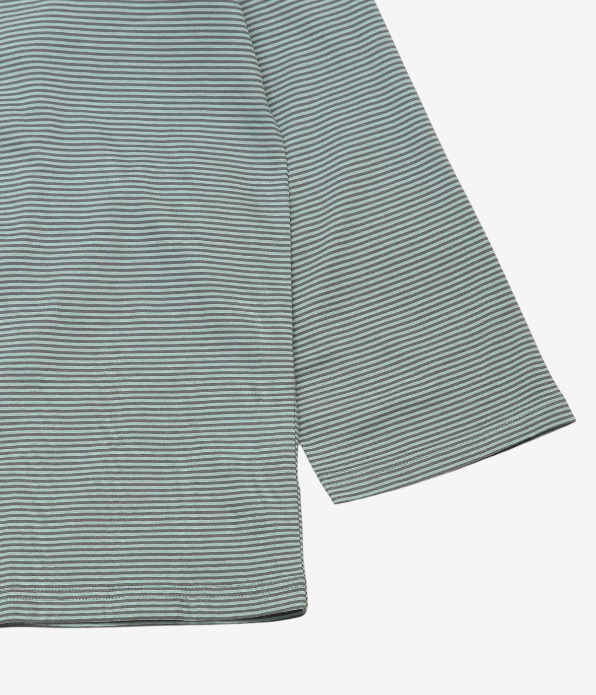 ANSNAM ''MARINE BORDER T-SHIRT｜NARROW STRIPE'' (CHARCOAL×BLUE)