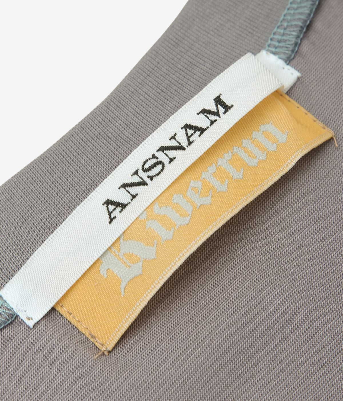 ANSNAM ''MARINE BORDER T-SHIRT｜NARROW STRIPE'' (CHARCOAL×BLUE)