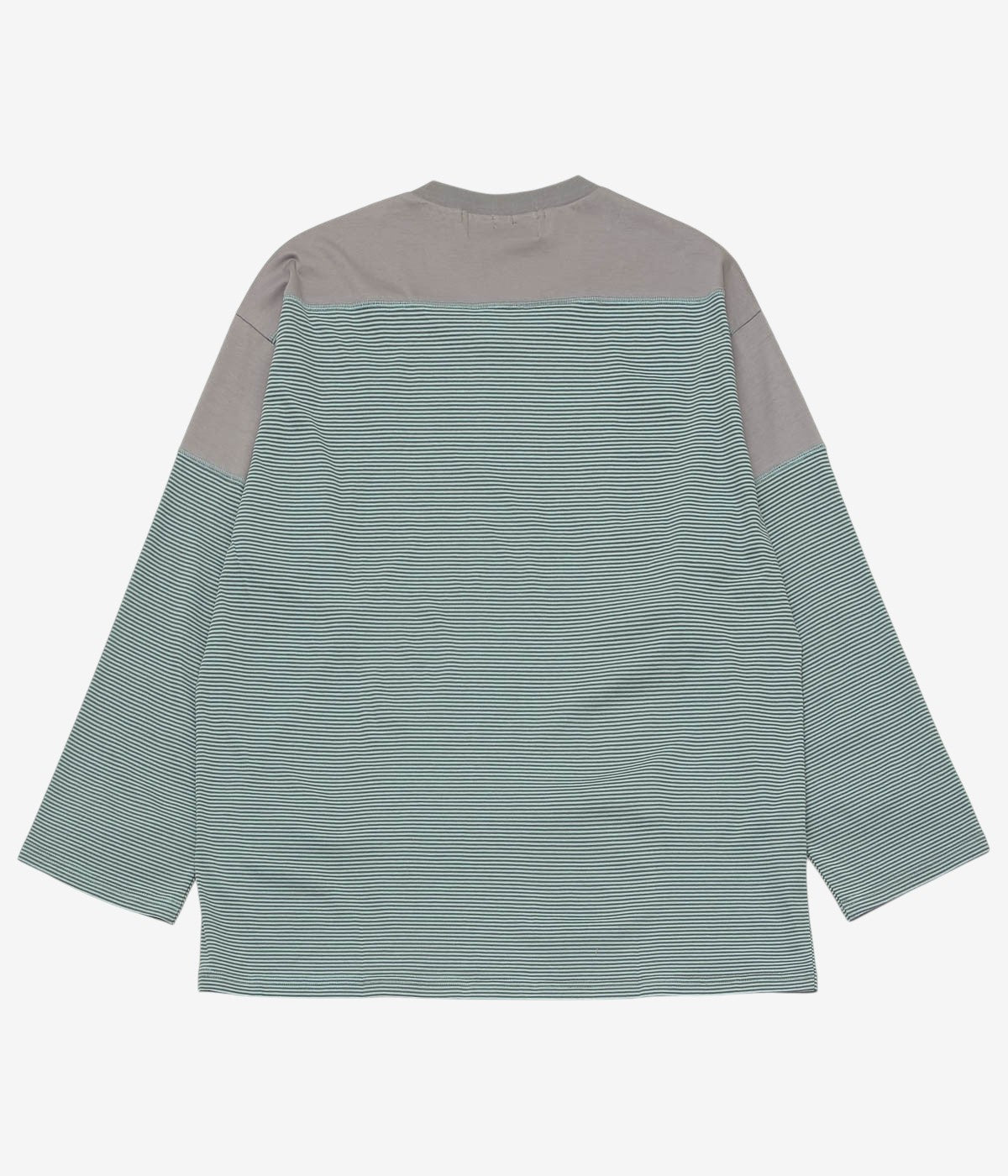 ANSNAM ''MARINE BORDER T-SHIRT｜NARROW STRIPE'' (CHARCOAL×BLUE)