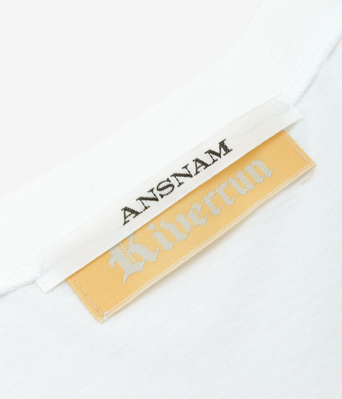 ANSNAM ''MARINE BORDER T-SHIRT｜NARROW STRIPE'' (SAND BEIGE×WHITE)