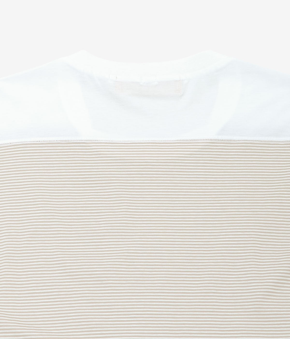 ANSNAM ''MARINE BORDER T-SHIRT｜NARROW STRIPE'' (SAND BEIGE×WHITE)