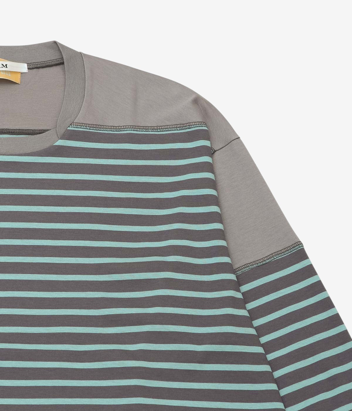 ANSNAM ''MARINE BORDER T-SHIRT｜WIDE STRIPE'' (CHARCOAL×BLUE