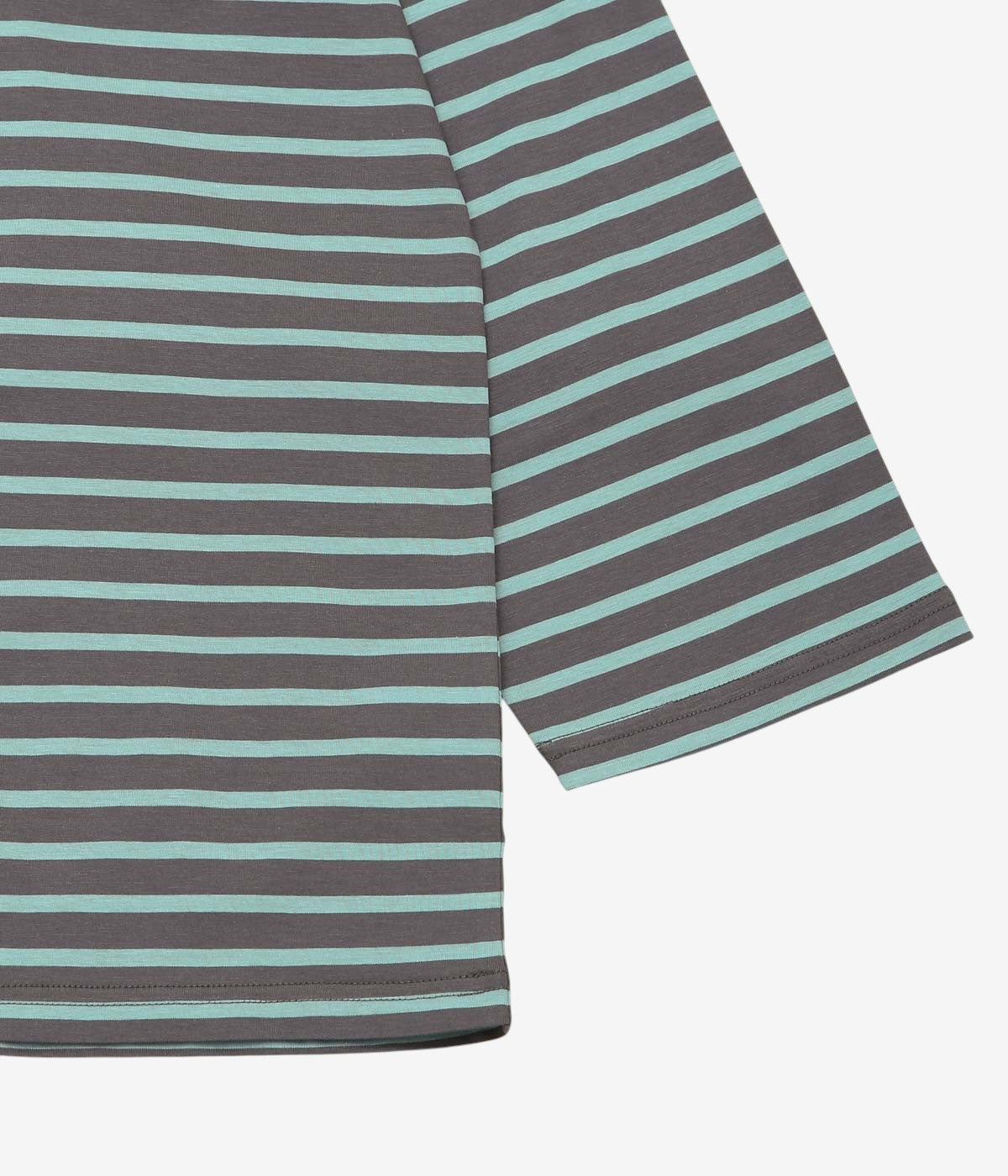 ANSNAM ''MARINE BORDER T-SHIRT｜WIDE STRIPE'' (CHARCOAL×BLUE