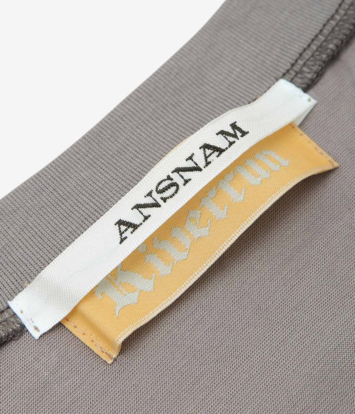 ANSNAM ''MARINE BORDER T-SHIRT｜WIDE STRIPE'' (CHARCOAL×BLUE