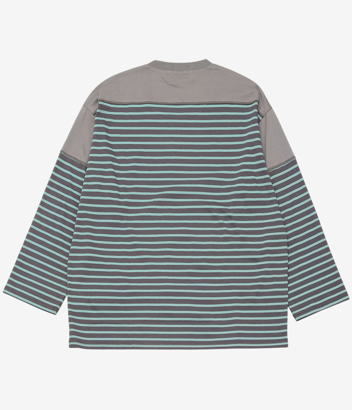 新品 ANSNAM run Marine Border ピンク ANSNAM ''MARINE BORDER T-SHIRT｜WIDE STRIPE'' (CHARCOAL×BLUE