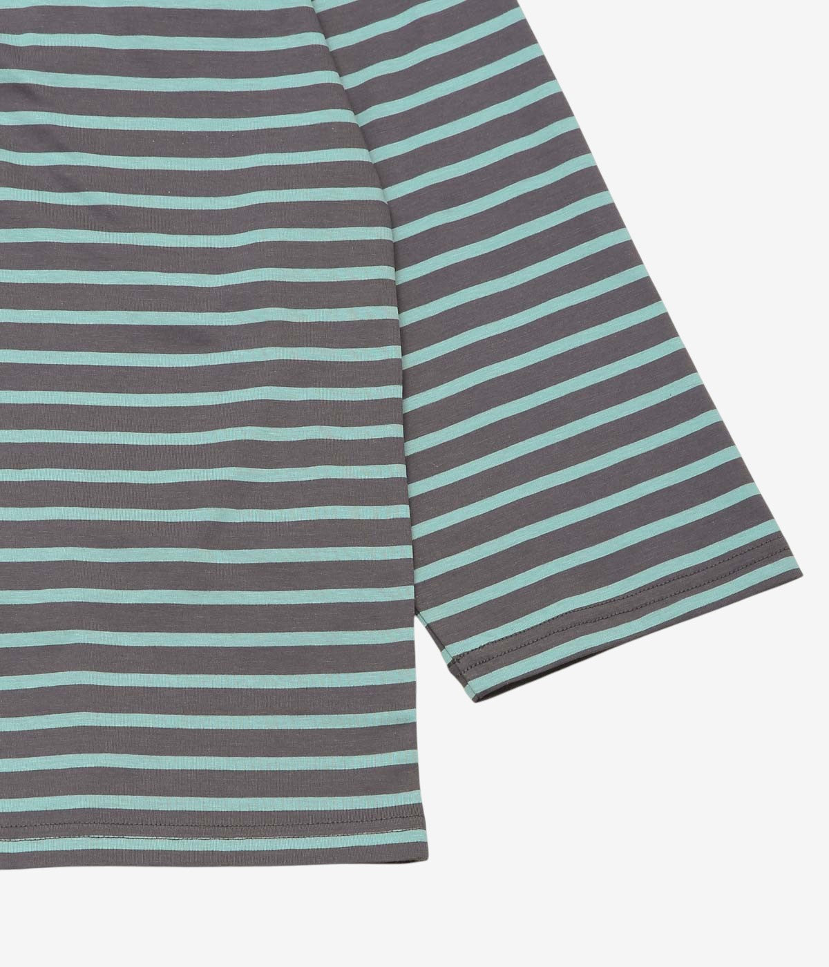 ANSNAM ''MARINE BORDER T-SHIRT｜WIDE STRIPE'' (CHARCOAL×BLUE
