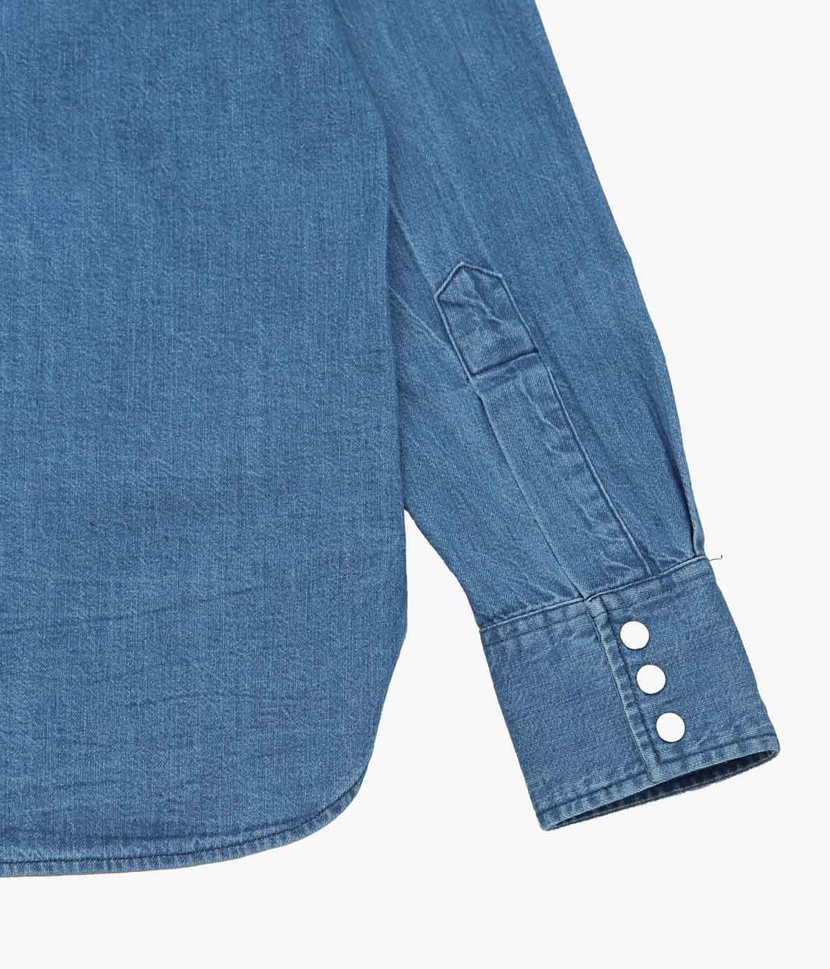 AU CONCOURS ''JACKY WESTERN SHIRT'' (THRASHED INDIGO)