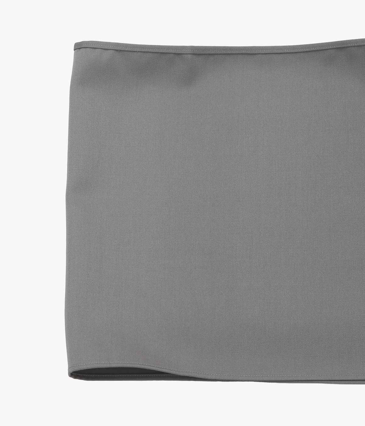 BAMBOU ROGER KWONG 'MINI OVERSKIRT/WOOL GRAIN DE POUDRE' (ASH CLOUD)