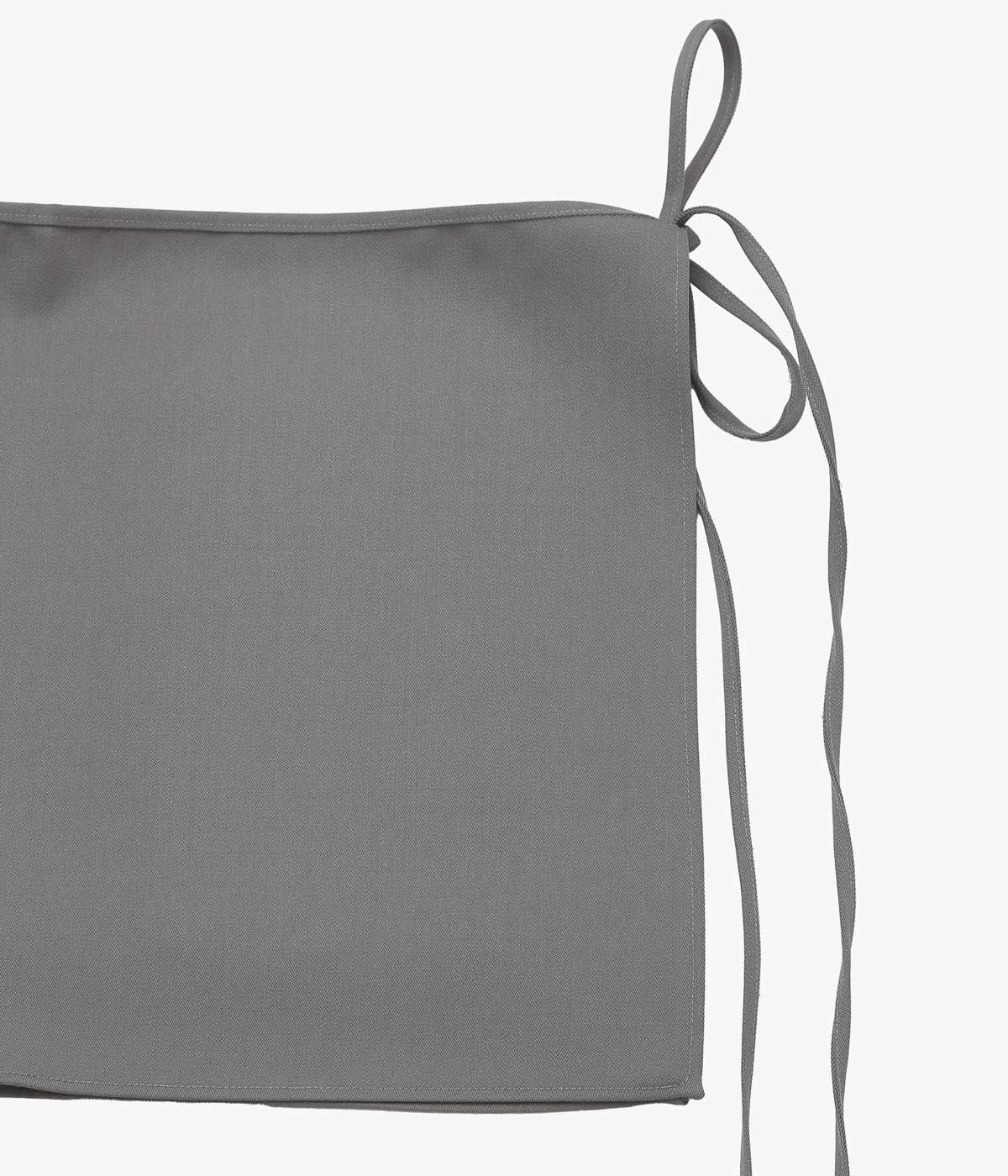 BAMBOU ROGER KWONG 'MINI OVERSKIRT/WOOL GRAIN DE POUDRE' (ASH CLOUD)