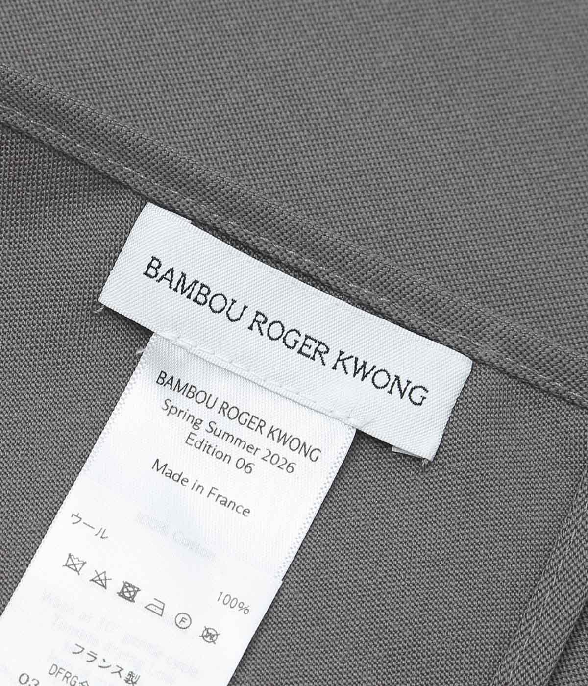 BAMBOU ROGER KWONG 'MINI OVERSKIRT/WOOL GRAIN DE POUDRE' (ASH CLOUD)
