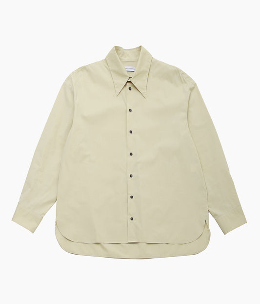 BAMBOU ROGER KWONG ''OVERSIZED LONG SLEEVE SHIRT COTTON POPLIN'' (OYSTER WHITE)