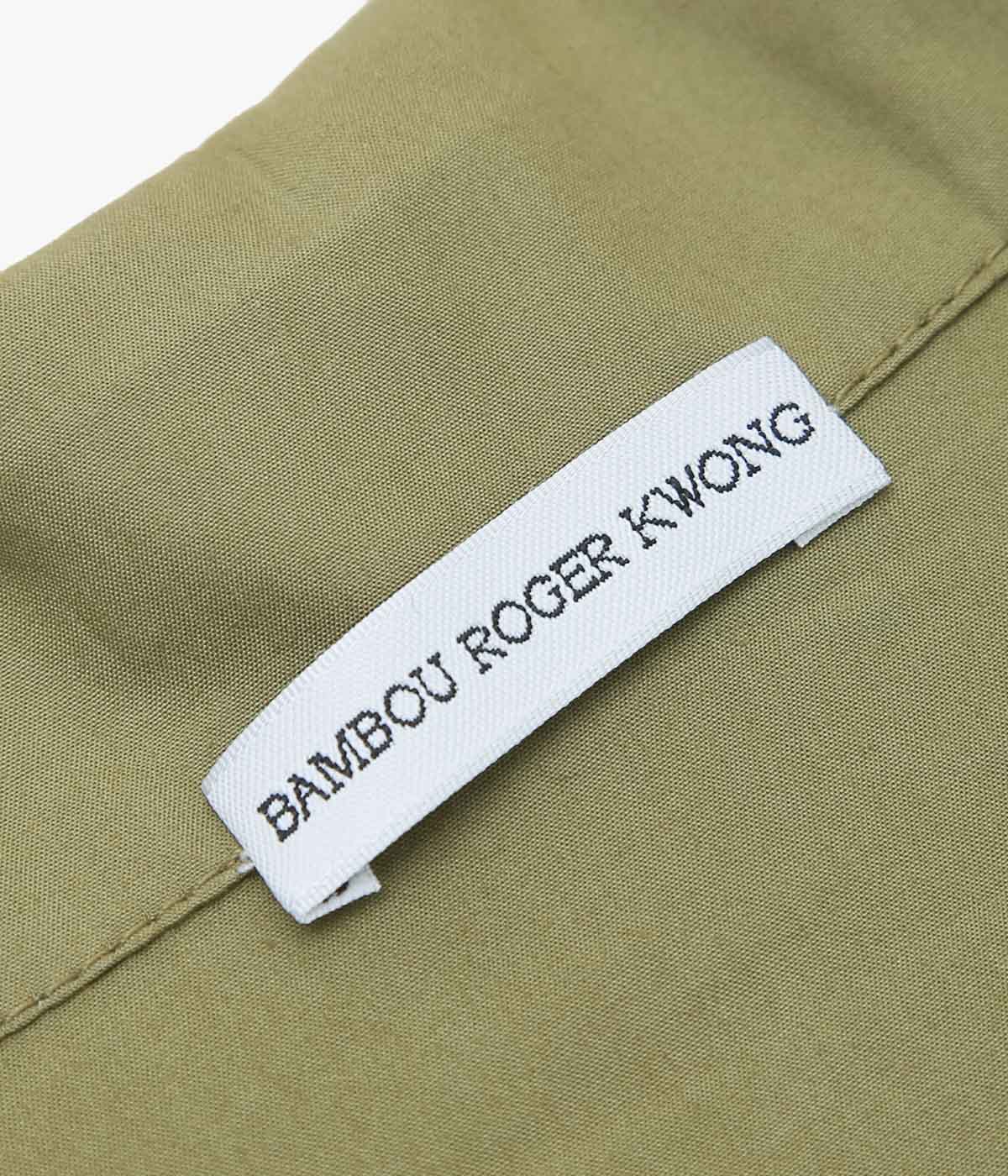 BAMBOU ROGER KWONG '오버사이즈 파자마 셔츠/코튼 포플린 BCI' (아보카도)