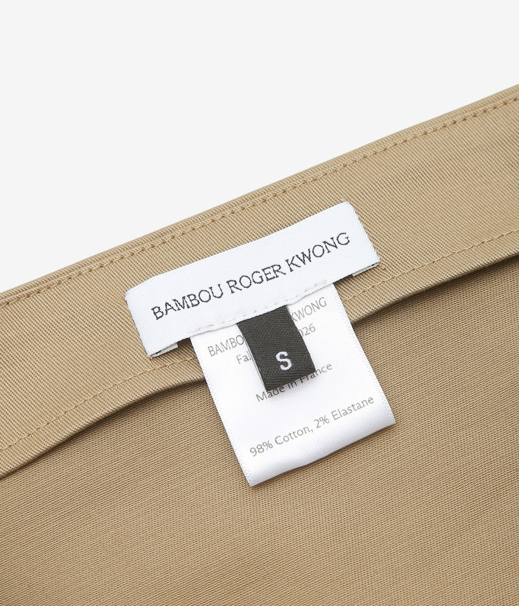 BAMBOU ROGER KWONG ''SLIT SKIRT'' (DESERT)
