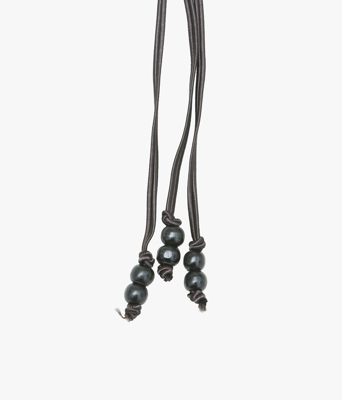BAMBOU ROGER KWONG "WOODEN PEARL BELT/WOOD AND POLYAMIDE" (INK/BROWN)