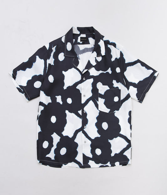 BANANATIME ''HAWAIIAN 2 SHIRT''(BLEEDING FLOWERS ECRUBLACK)