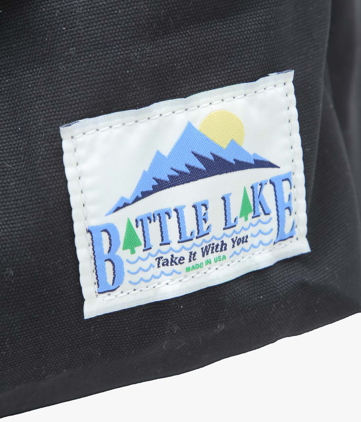 BATTLE LAKE ''RAINBOW DAYPACK(CANVAS)'' (BLACK)