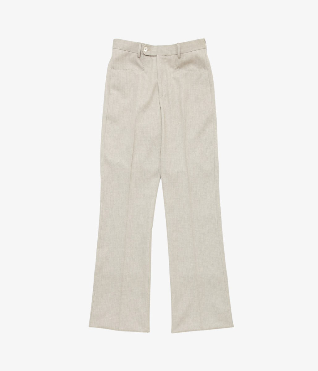 BIBOJA〈ビボヤ〉フレア ハイウエスト スラックス BIBOJA ''HIGH WAIST FLARE'' (GRAY BEIGE) – THE STORE BY MAIDENS