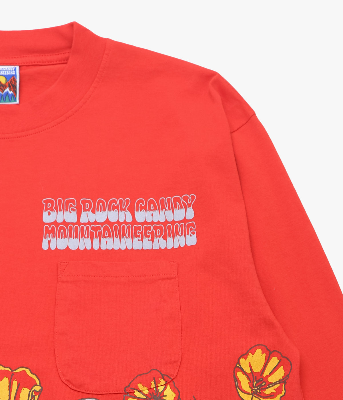 BIG ROCK CANDY MOUNTAINEERING ''VALLEY FLOOR LONG SLEEVE TEE'' (TOMATO)