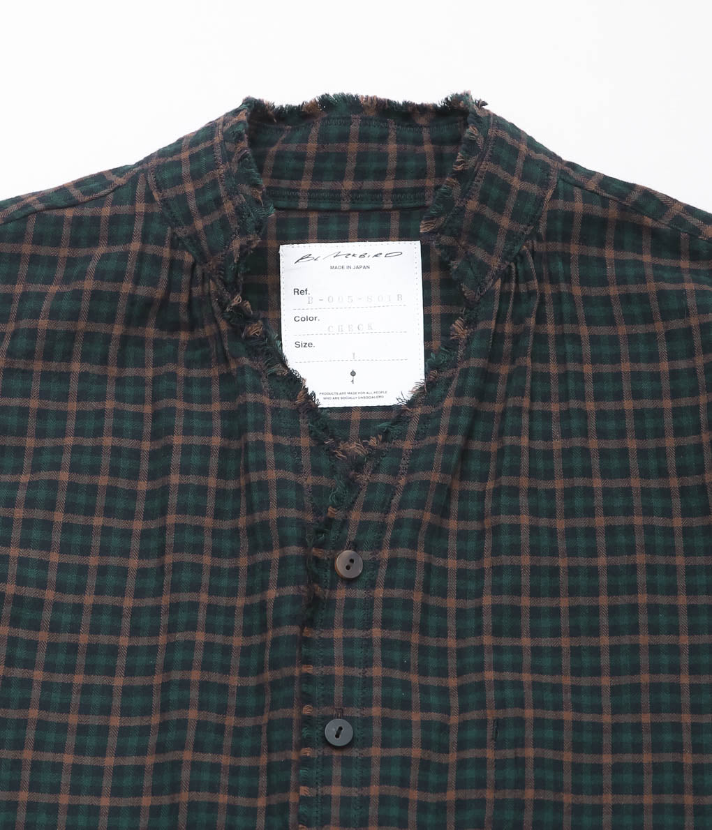 BLACKBIRD ''CUT OFF COLLAR SHIRT'' (CHECK)