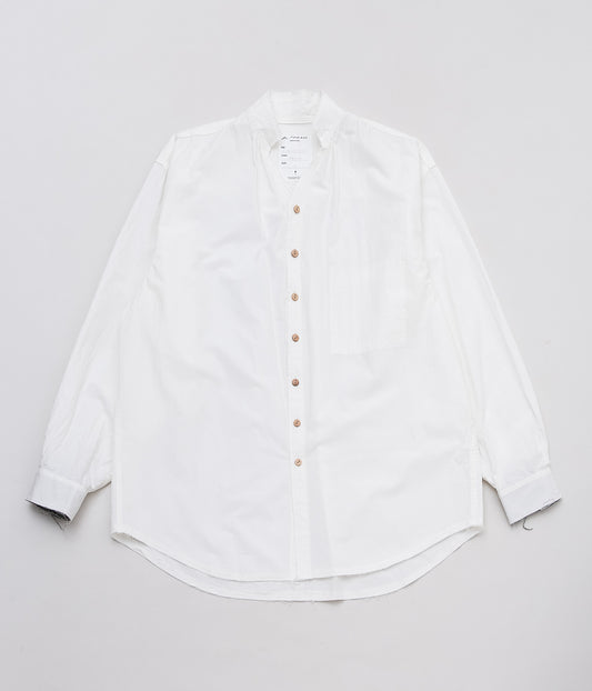 BLACKBIRD ''CUT OFF COLLAR SHIRT'' (WHITE)