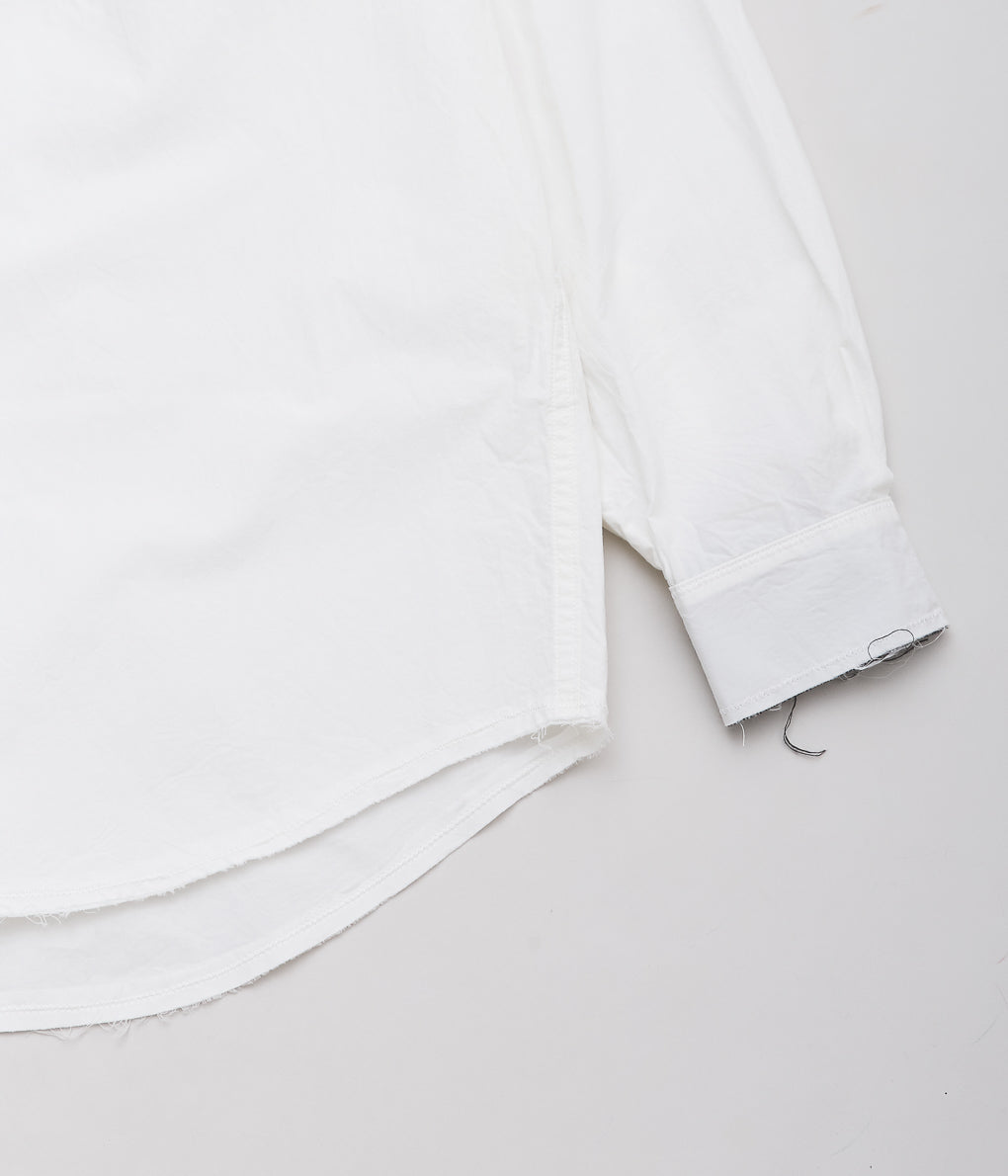 BLACKBIRD ''CUT OFF COLLAR SHIRT'' (WHITE)