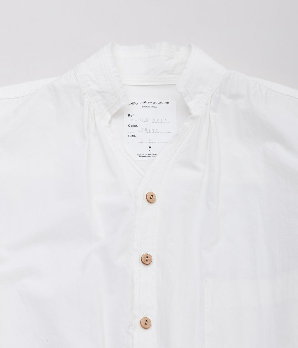 BLACKBIRD ''CUT OFF COLLAR SHIRT'' (WHITE)