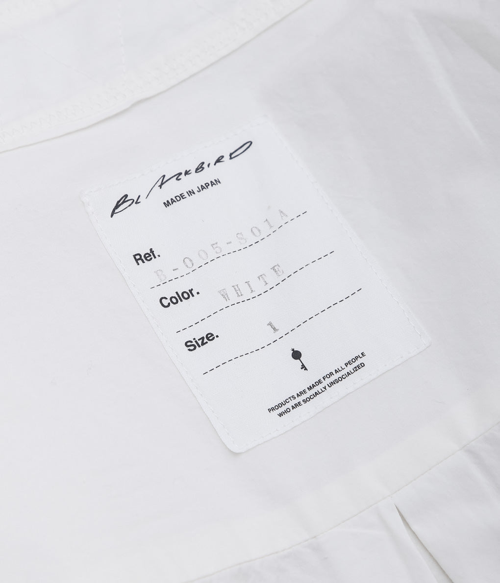 BLACKBIRD ''CUT OFF COLLAR SHIRT'' (WHITE)