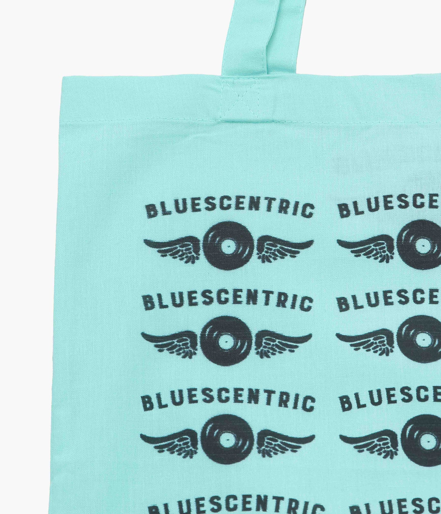 BLUESCENTRIC ''FLYING VINYL RECORD TOTE'' (TURQUOISE)
