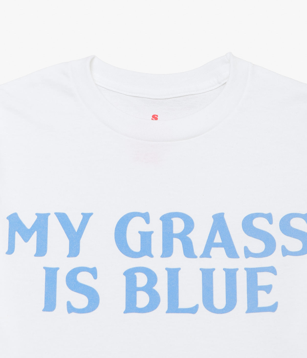 BLUESCENTRIC ''MY GRASS IS BLUE L/S HEAVY'' (WHITE)