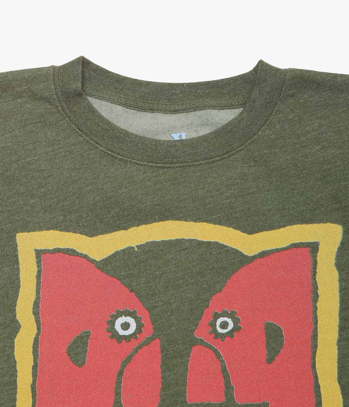 BLUESCENTRIC ''PINK FLOYD AZTEC DIVISION BELL CREWNECK SWEAT'' (HEATHER GREEN)