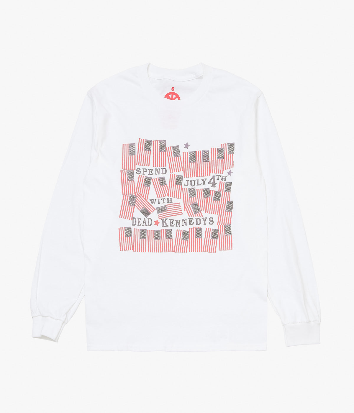 BLUESCENTRIC ''SPEND JULY 4TH WITH THE DEAD KENNEDYS L/S HEAVY'' (WHITE)