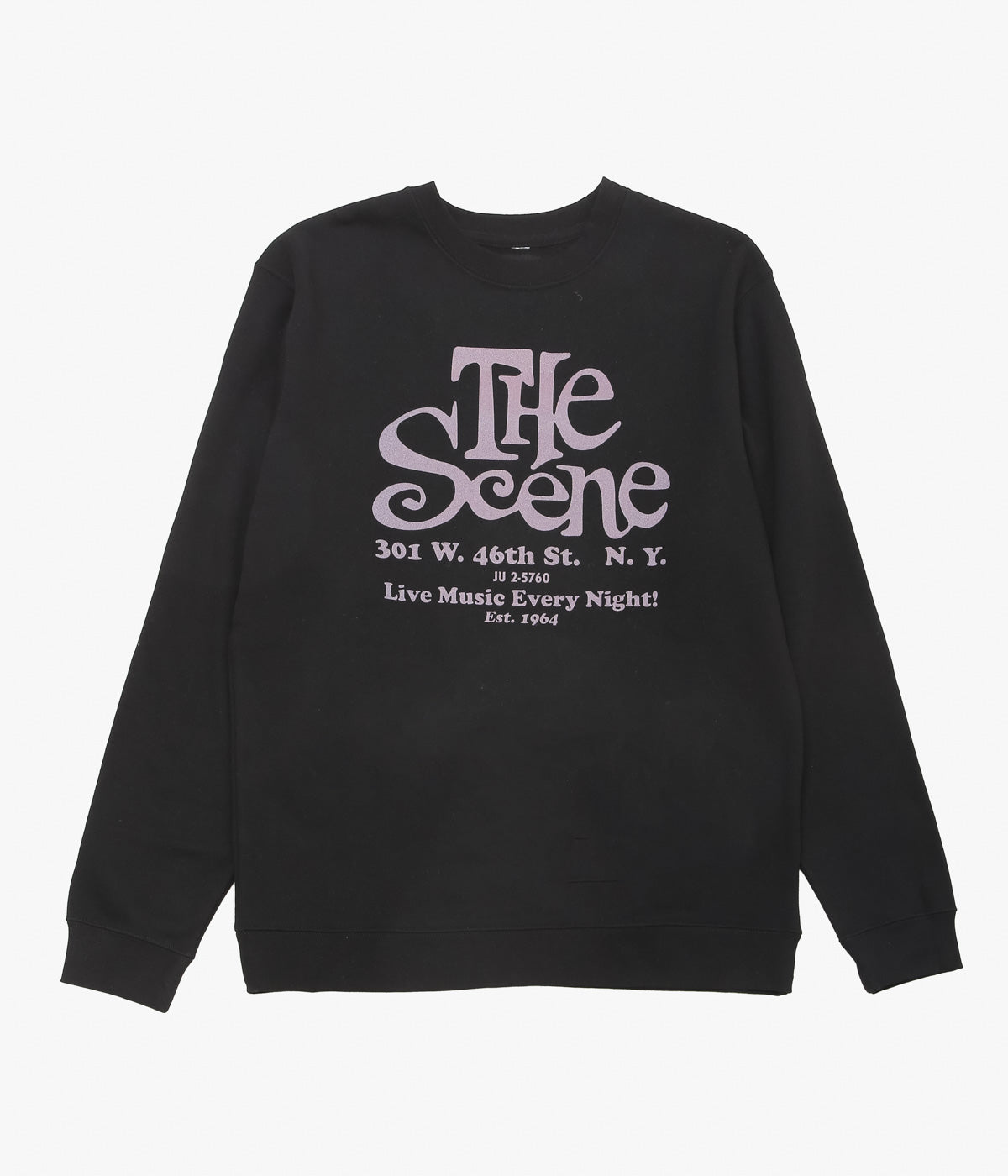 BLUESCENTRIC ''THE SCENE NIGHTCLUB NYC CREWNECK SWEAT'' (BLACK)