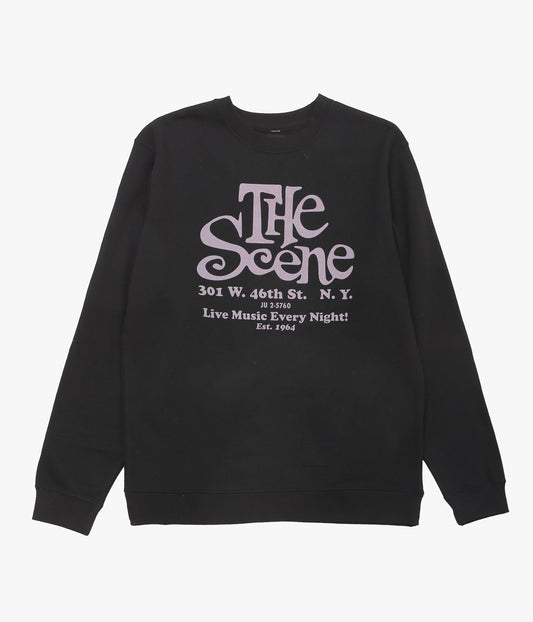 BLUESCENTRIC ''THE SCENE NIGHTCLUB NYC CREWNECK SWEAT'' (BLACK)
