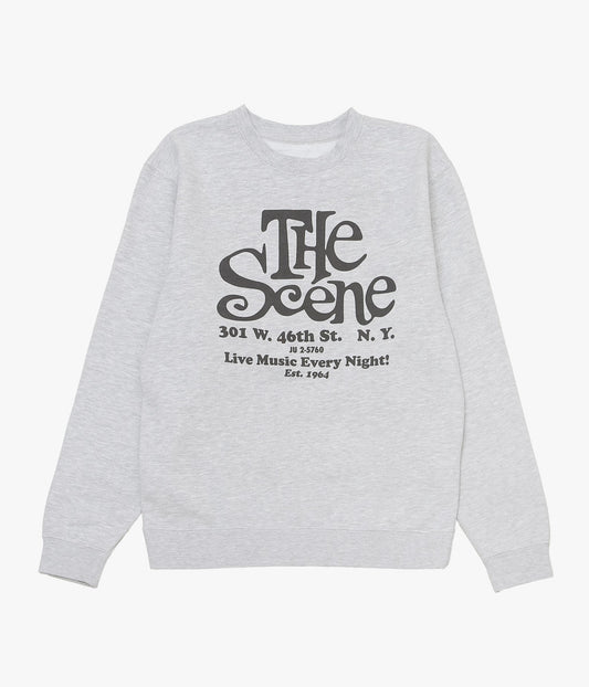 BLUESCENTRIC ''THE SCENE NIGHTCLUB NYC CREWNECK SWEAT'' (HEATHER GRAY)
