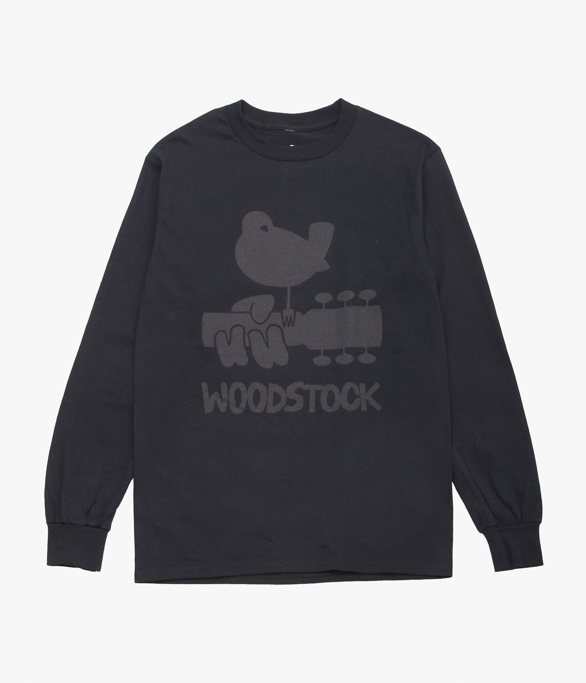 BLUESCENTRIC ''WOODSTOCK BLACK BIRD &amp; GUITAR L/S HEAVY'' (BLACK)