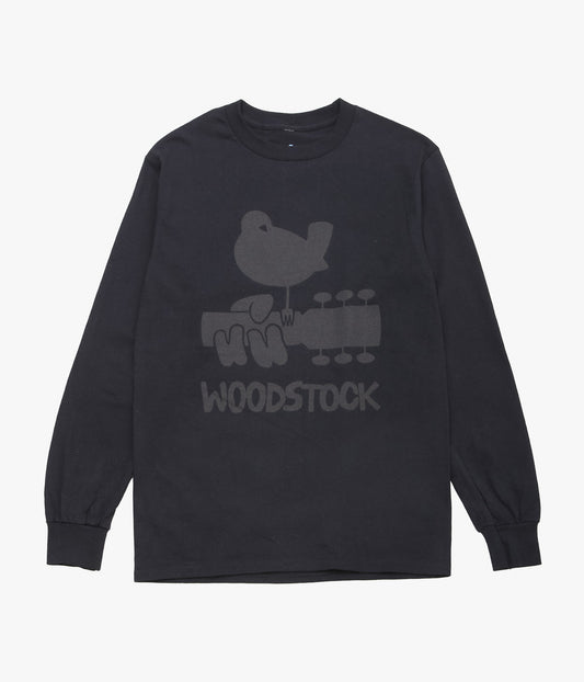 BLUESCENTRIC ''WOODSTOCK BLACK BIRD & GUITAR L/S HEAVY'' (BLACK)