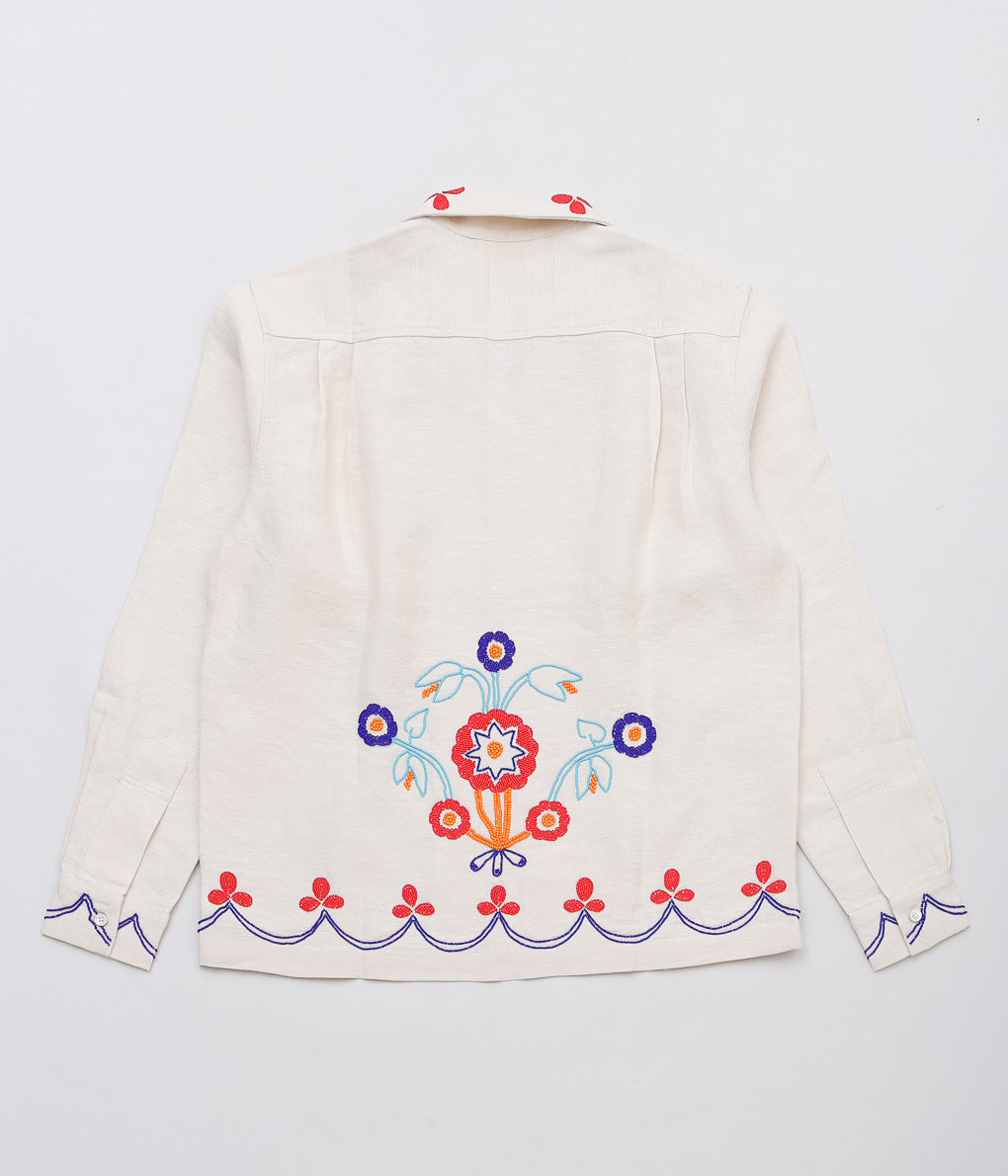 BODE ''BEADED GARDEN PARTY SHIRT'' (ECRU MULTI) – THE STORE BY MAIDENS