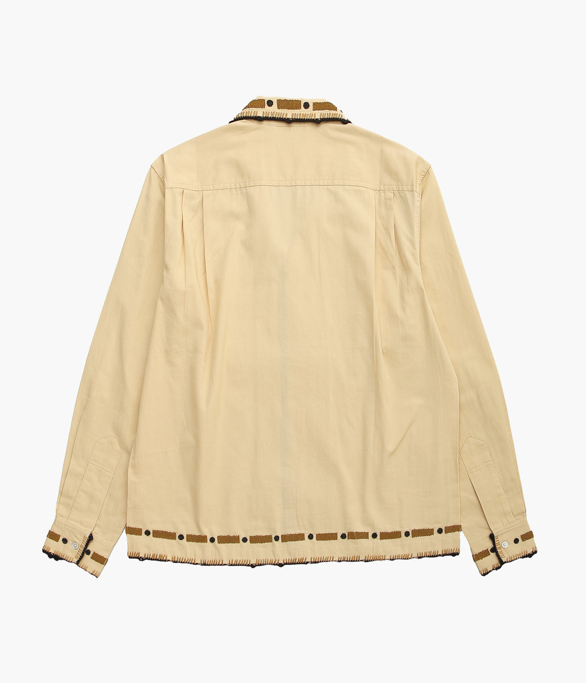 BODE ''BEADED RYEGRASS LONG SLEEVE SHIRT'' (TAN BROWN) – THE STORE