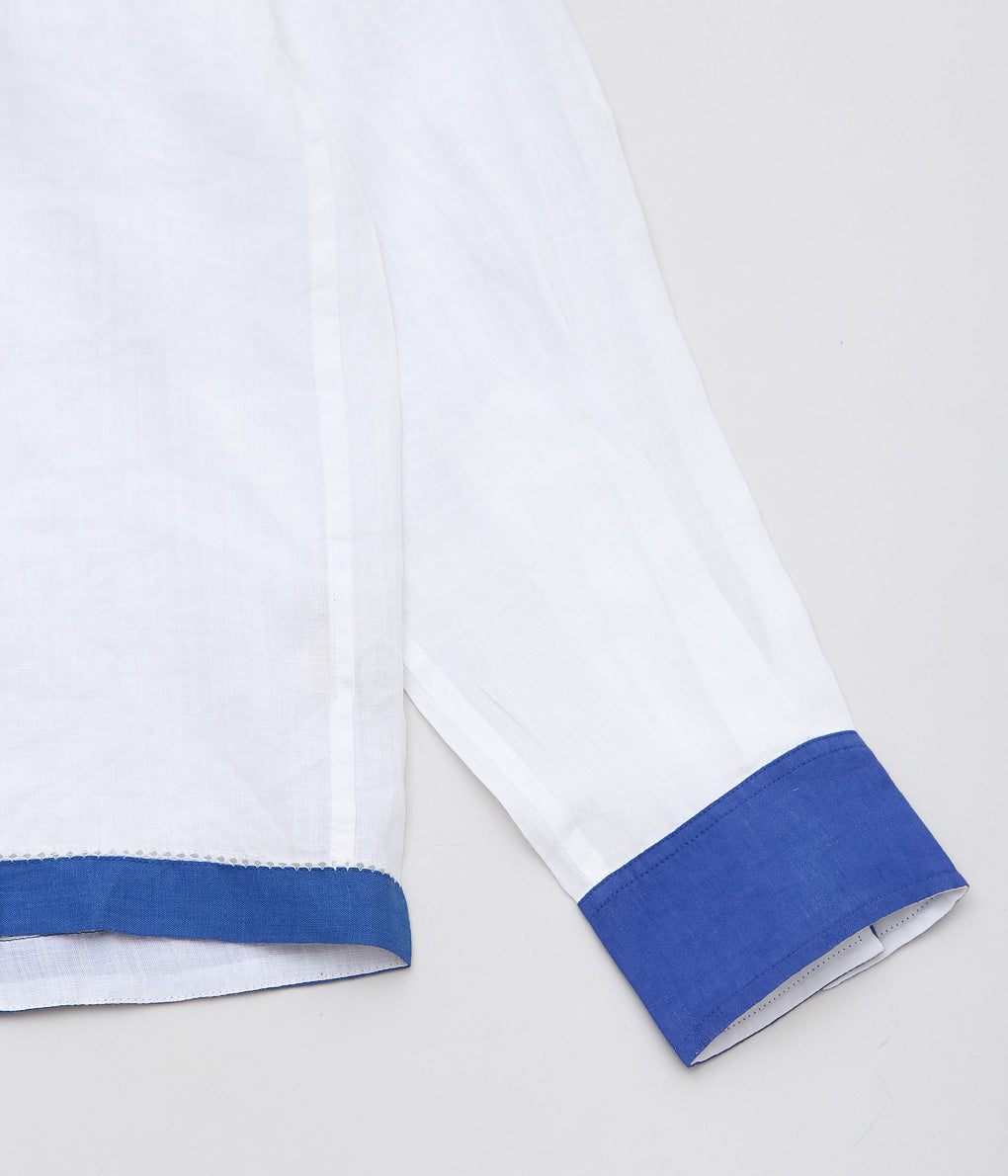 BODE ''CLUB CHAMPION LONG SLEEVE SHIRT'' (WHITE BLUE)