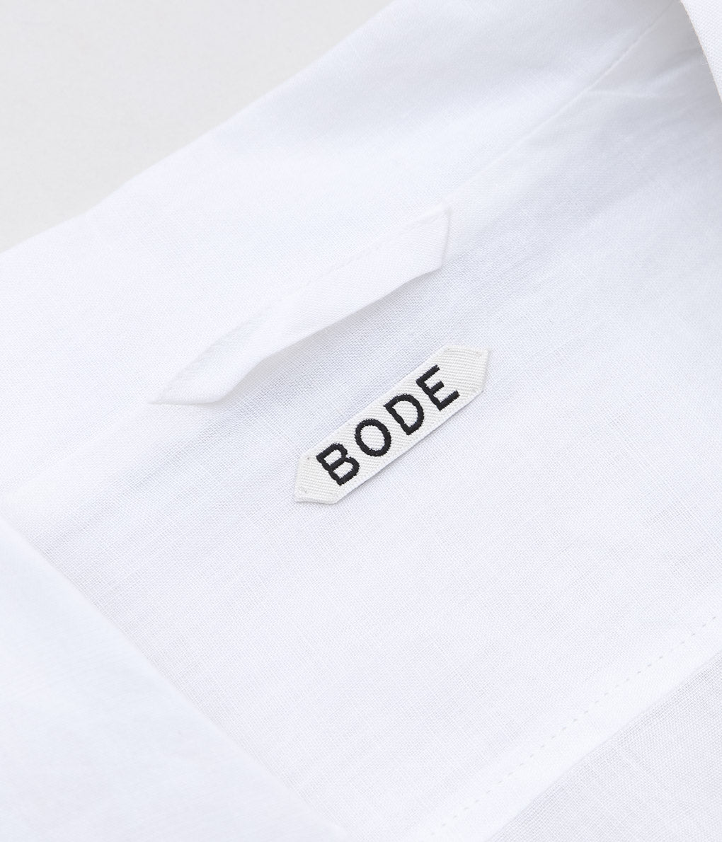 BODE ''CLUB CHAMPION LONG SLEEVE SHIRT'' (WHITE BLUE)