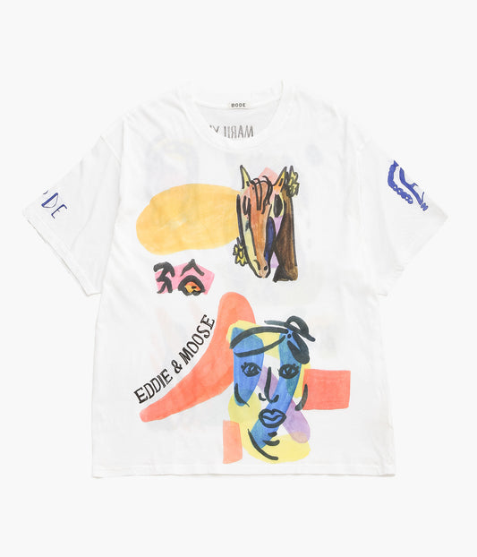 BODE ''COLLAGE TEE'' (CREAM)