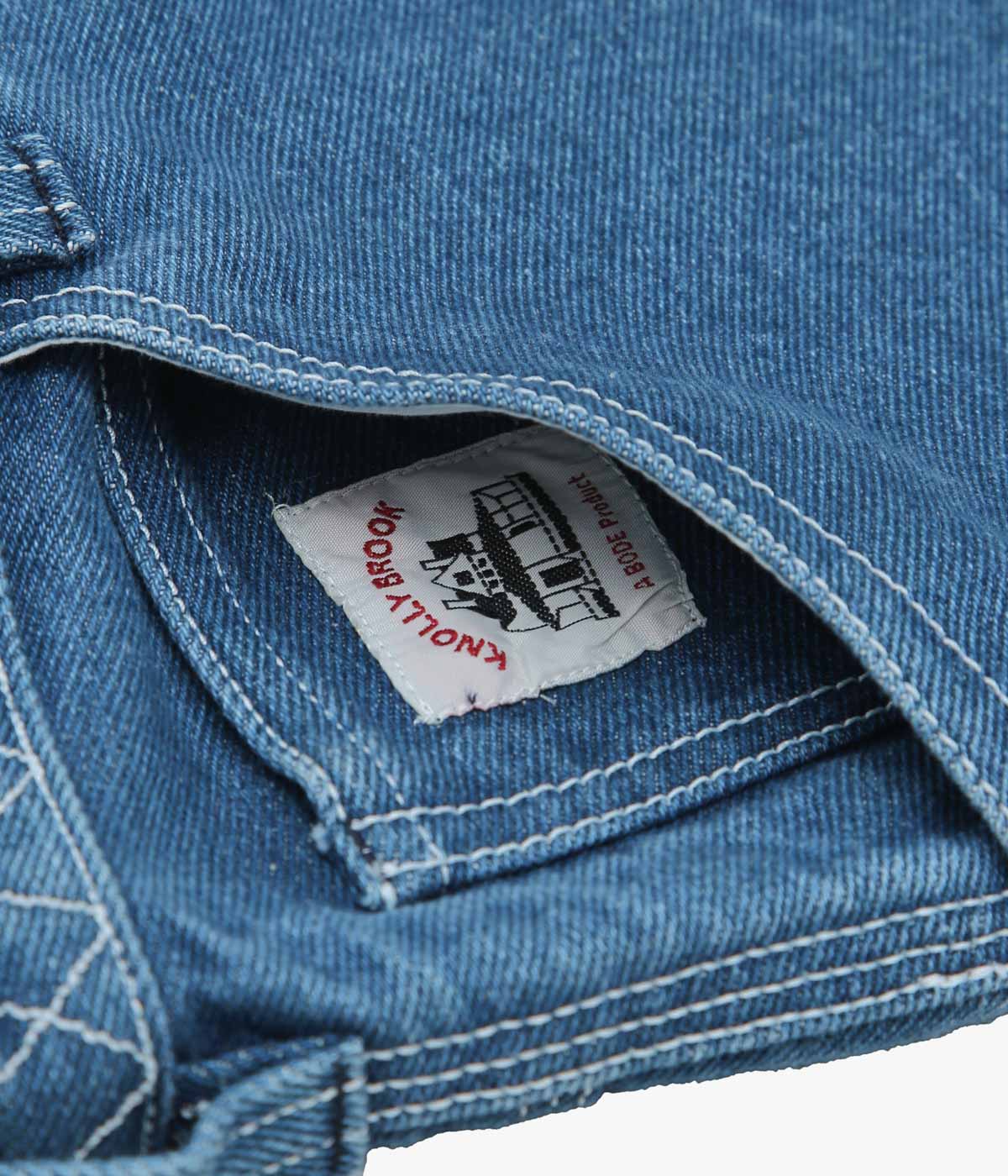 BODE "DENIM EMBROIDERED KNOLLY BROOK TROUSERS" (INDIGO)
