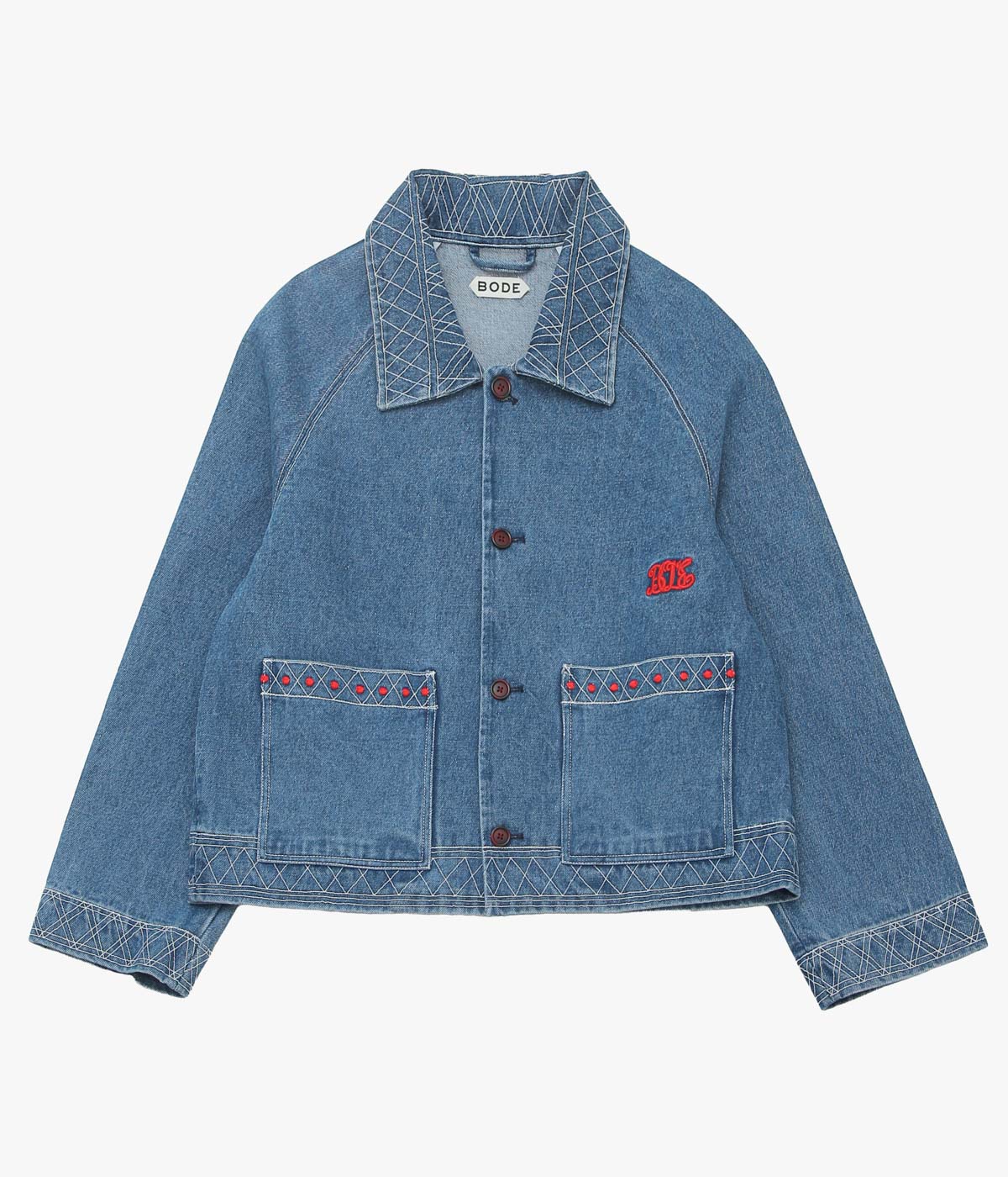 BODE "EMBROIDERED DENIM JACKET" (INDIGO)