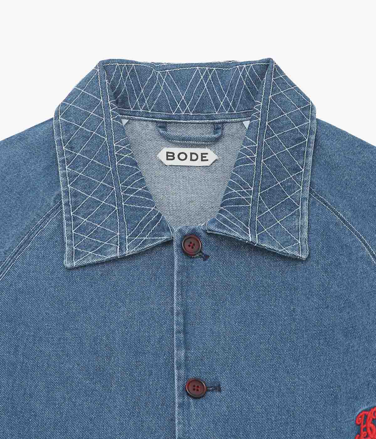 BODE "EMBROIDERED DENIM JACKET" (INDIGO)