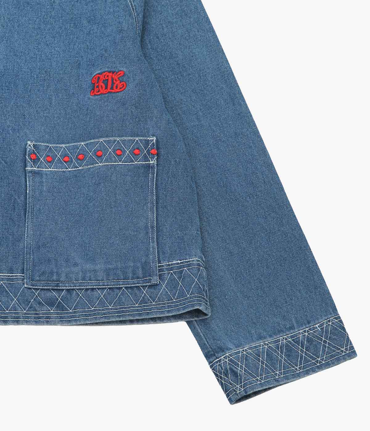 BODE "EMBROIDERED DENIM JACKET" (INDIGO)